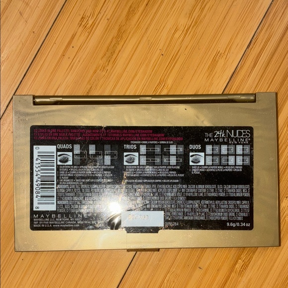 Maybelline 24K Nudes Eyeshadow Palette - Gold, Cream, Brown, Black - Picture 4 of 4